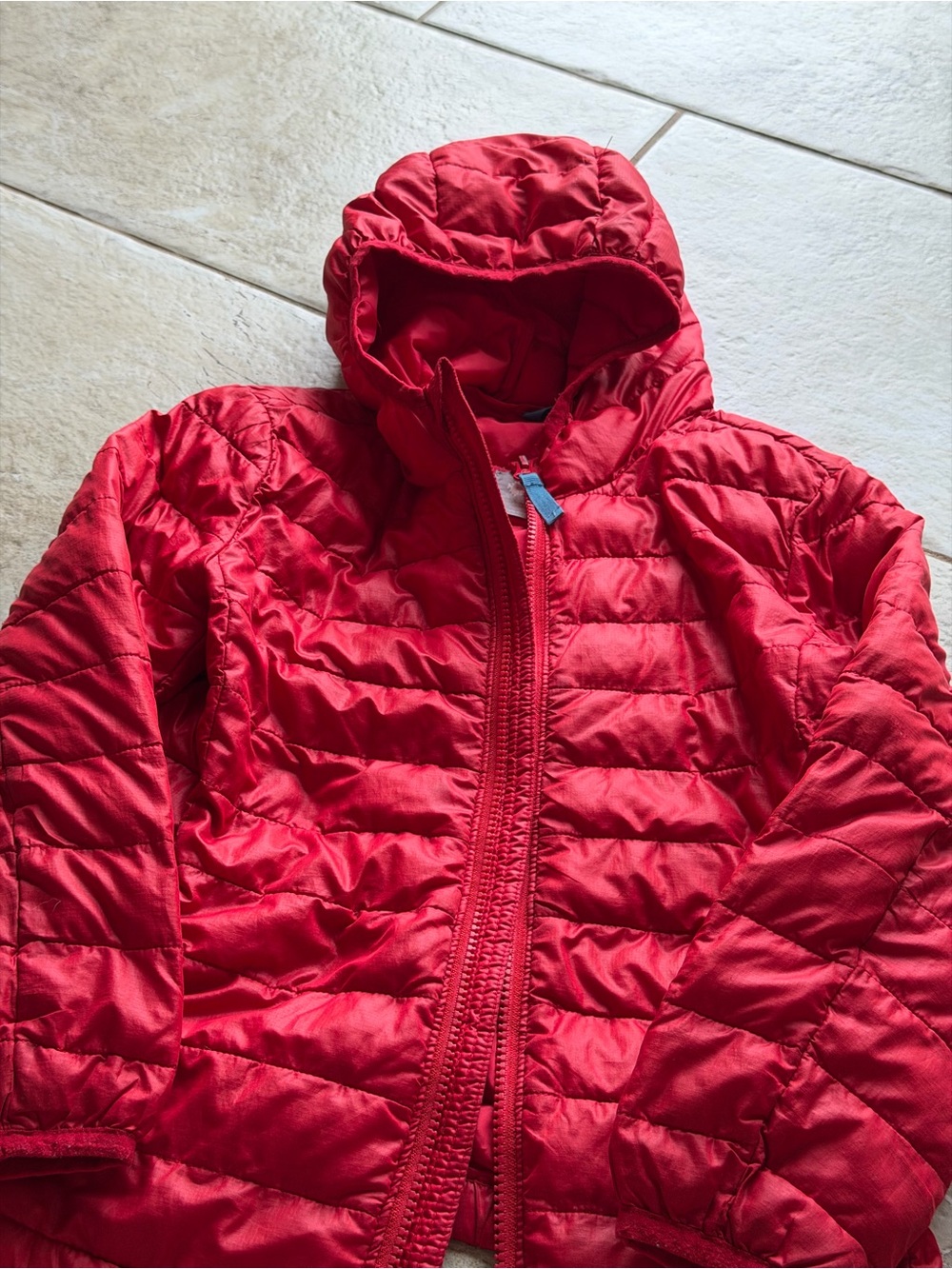 Kids Red Puffer Jacket with Hood